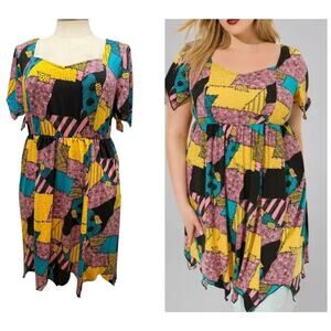 Torrid Plus Size 3 Disney Nightmare Before Christmas Sally Costume Cosplay Dress